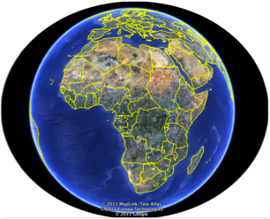 The Earth inside an eye